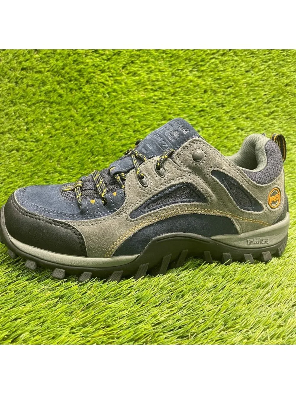 Timberland Pro Mudsill Mens Size 8 Blue Gray Suede Steel Toe Safety Work Shoes